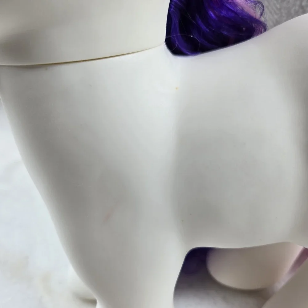 Vintage‎ Gi-Go Jumbo White Unicorn Pony Toy Blue Horn Moon & Cloud MLP 'Fakie'